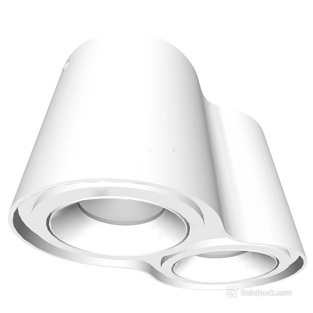Modern White Dual Head Downlight Spotlight With Sleek Design For Home Ceiling Lighting 3d model