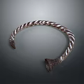 Daily Life Accessory Twisted Pattern Bracelet With Brown And White Design 3d model