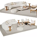 Modern Sofa Coffee Table Combination Sofa Coffee Table 3d model