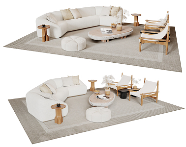 Modern Sofa Coffee Table Combination Sofa Coffee Table 3d model