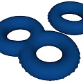 Blue Inflatable Swimming Rings As Fun Recreation Equipment For Water Play