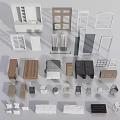 Stylish Modern Table Chair Combination Set with Wooden Design and Home Decor Elements