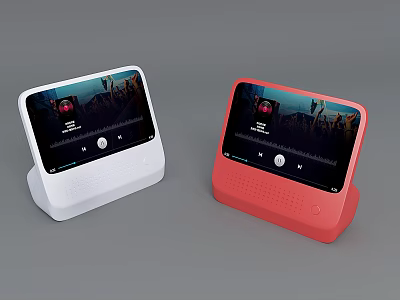 Desktop Electric Toys with White and Red Screen Display and Audio Playback Function 3d model