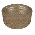 Woven Natural Round Storage Basket For Home Organizing And Decorative Use