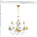 Elegant Crystal Chandelier with Gold Metal Frame and Candle Shaped Bulbs Multiple Arms Design
