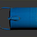 Practical Blue Watering Can for Daily Household Use with Handle and Nozzle