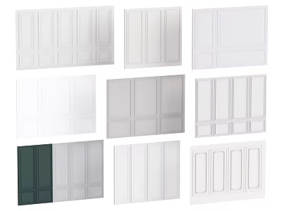 Various Interior Door Panels With Different Designs And Color Options For Home Decor 3d model