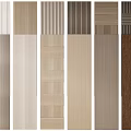 Modern Decorative Wall Panels With Various Textures And Natural Wood Grain Patterns 3d model