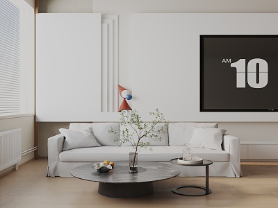 Modern three-seat sofa 3d model