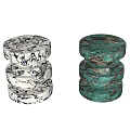 Modern Round Stool Side Corner 3d model