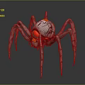 Detailed Mechanical Spider Design With Silver Legs And Red Glowing Eyes