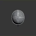 Silver Ancient Warrior Helmet With Metal Chainmail Decorative Details And Medieval Protective Design