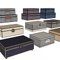 Household Storage Boxes With Various Colors Different Designs And Sizes For Organizing 3d model