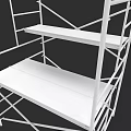 Industrial Equipment Featuring White Metal Frame Multi Tiered Shelving For Industrial Use