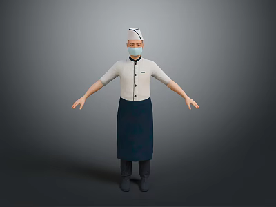 Chef Male Chef Western Chef Cartoon Chef Animation Chef Animation Chef Spaghetti Old Chef 3d model
