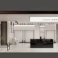 Modern Clothing Store Interior Design With Display Racks Cashier Counter And Mannequin