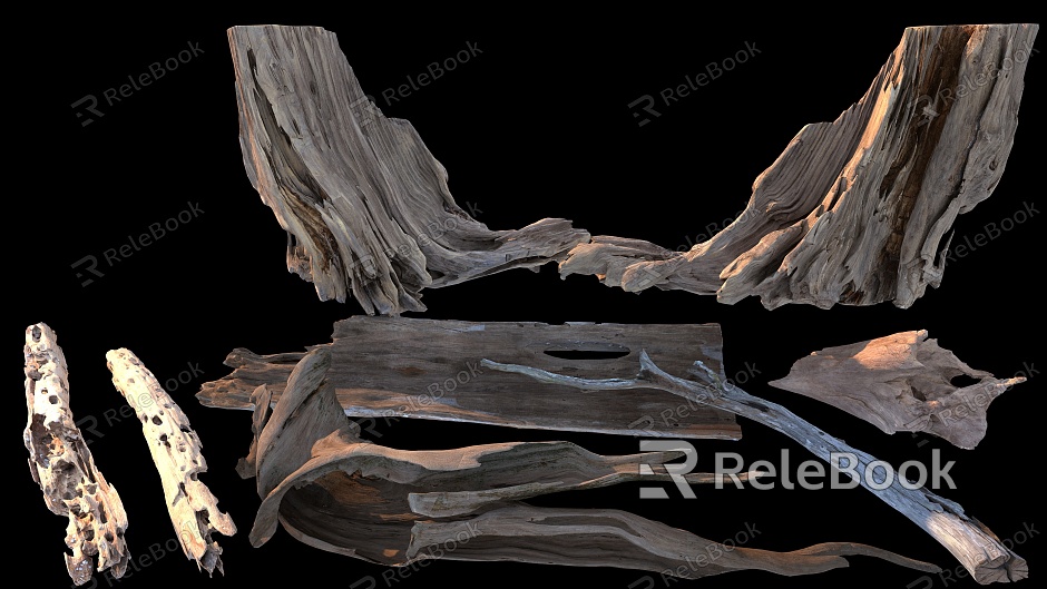 branches trees dead wood rotten wood model