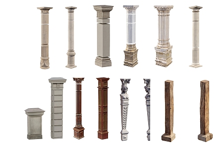 European classical Roman column 3d model