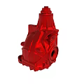 Red Mechanical Component Design With Structural Details And Industrial Engineering Features 3d model