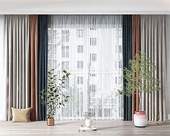 Modern Curtains 3d model