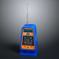 Blue Orange Wireless Headphone Speaker With Antenna Display And Control Buttons