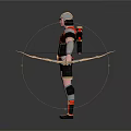 Man Wearing Black and Red Armor With Helmet Holding Two Swords Standing Against Black Background