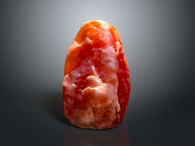 Natural Wood Stone With Red Pink Hue Irregular Shape And Glossy Texture Surface 3d model