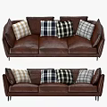 Three-seat sofa 3d model