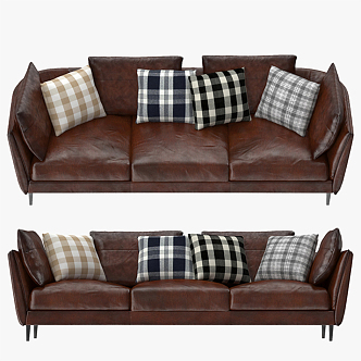 Three-seat sofa 3d model