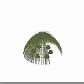Vine Arch Structure Featuring Branches Green Foliage and Tree Stumps Garden Decor