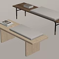 Bed End Stool Combination Bench Sofa Stool Shoe Changing Stool 3d model