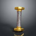 Golden Cylindrical Commercial Measurement Equipment With Scale And Digital Display Features