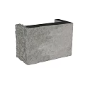 Modern Reception Desk Design With Concrete Rough Texture And Smooth Surface 3d model
