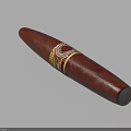Premium Handmade Cigar With Decorative Band And Brown Wrapper As Lifestyle Accessory