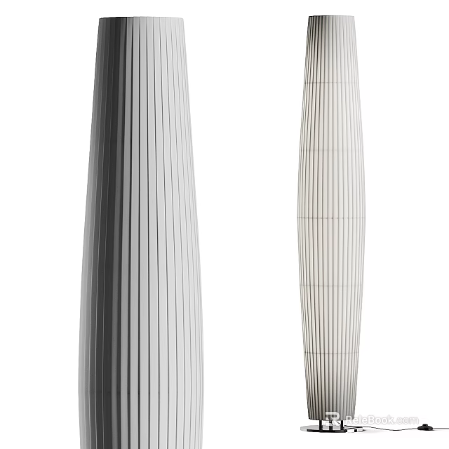 Modern Floor Lamps With Vertical Striped Design 3d model
