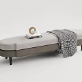 Modern bed end stool 3d model