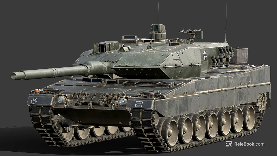 Modern Military Heavy Tank Exterior Design With Turret Cannon Armor And Tracks 3d model 