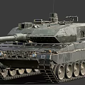 Modern Military Heavy Tank Exterior Design With Turret Cannon Armor And Tracks