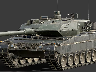 Modern Military Heavy Tank Exterior Design With Turret Cannon Armor And Tracks 3d model