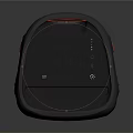 Portable Wireless Speaker With Deep Gray Body And Red Accents For Powerful Sound