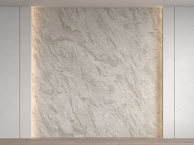 Modern wall rubble wall fused rock cement board model