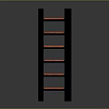 Modern Storage Shelf Unit With Orange Shelves Black Frame And Cross Supports