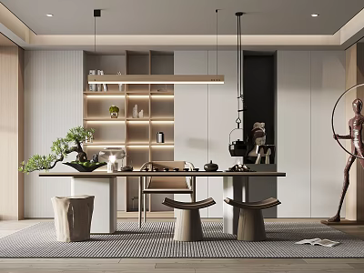 Modern Tea Room Home Tea Room 3d model