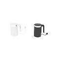Modern White And Black Electric Kettles With Control Panel And Handle Design 3d model