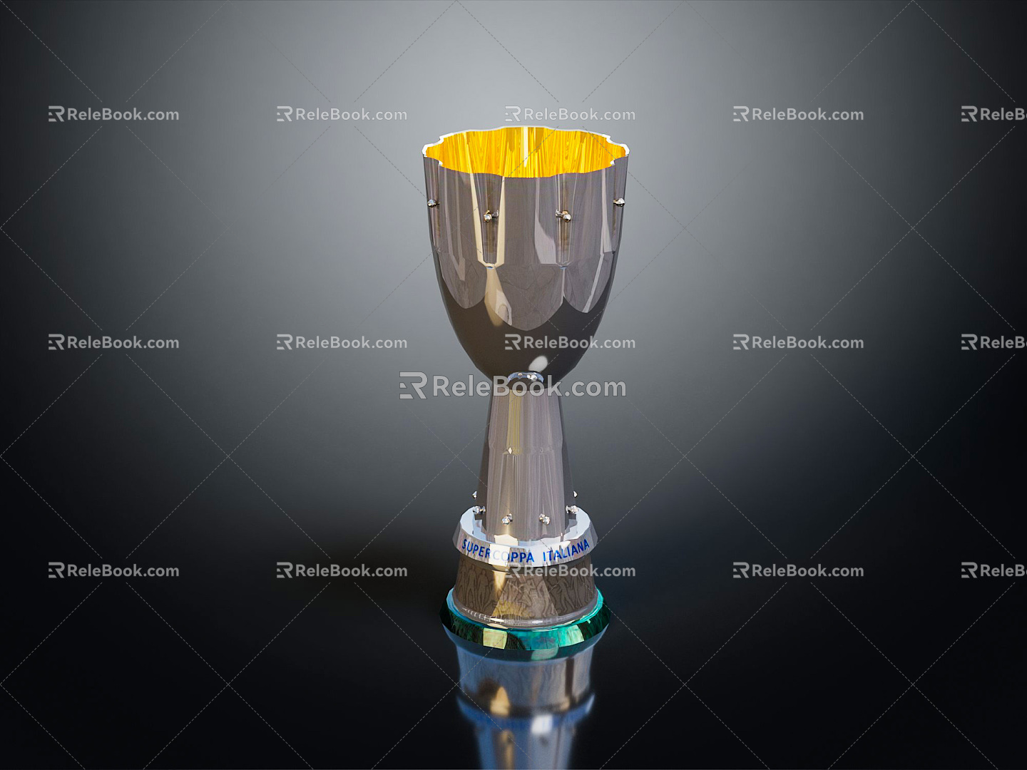 Modern Trophy Football Cup 3d model