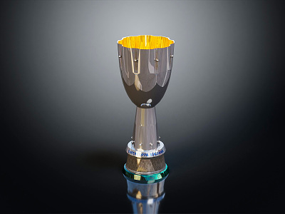 Modern Trophy Football Cup 3d model