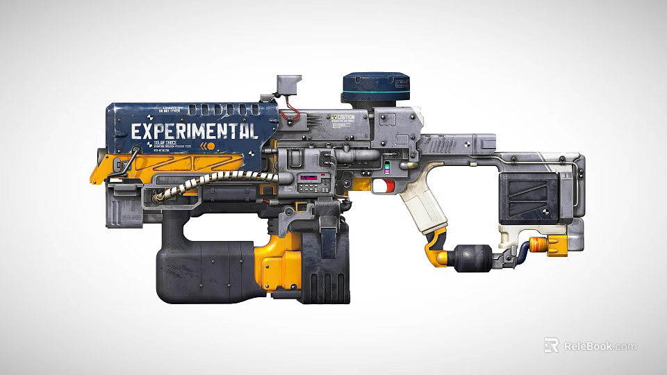 Experimental Futuristic Weapon With Mechanical Details 3d model
