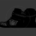 Stylish Black High Top Lace Up Shoes With Shiny Finish And Casual Design