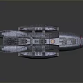 Futuristic Interstellar Spacecraft With Detailed Exterior Design For Cosmic Exploration