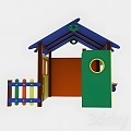 Toy Building Blocks Cartoon Cabin Splicing Cabin 3d model